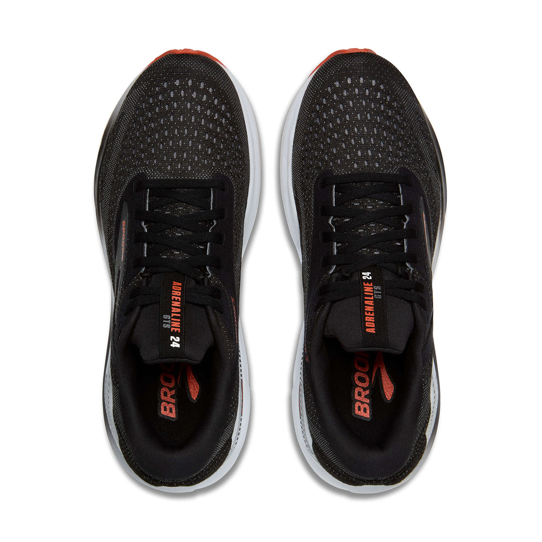Brooks Adrenaline GTS 24 Mens Running Shoes - Black/grey/red top