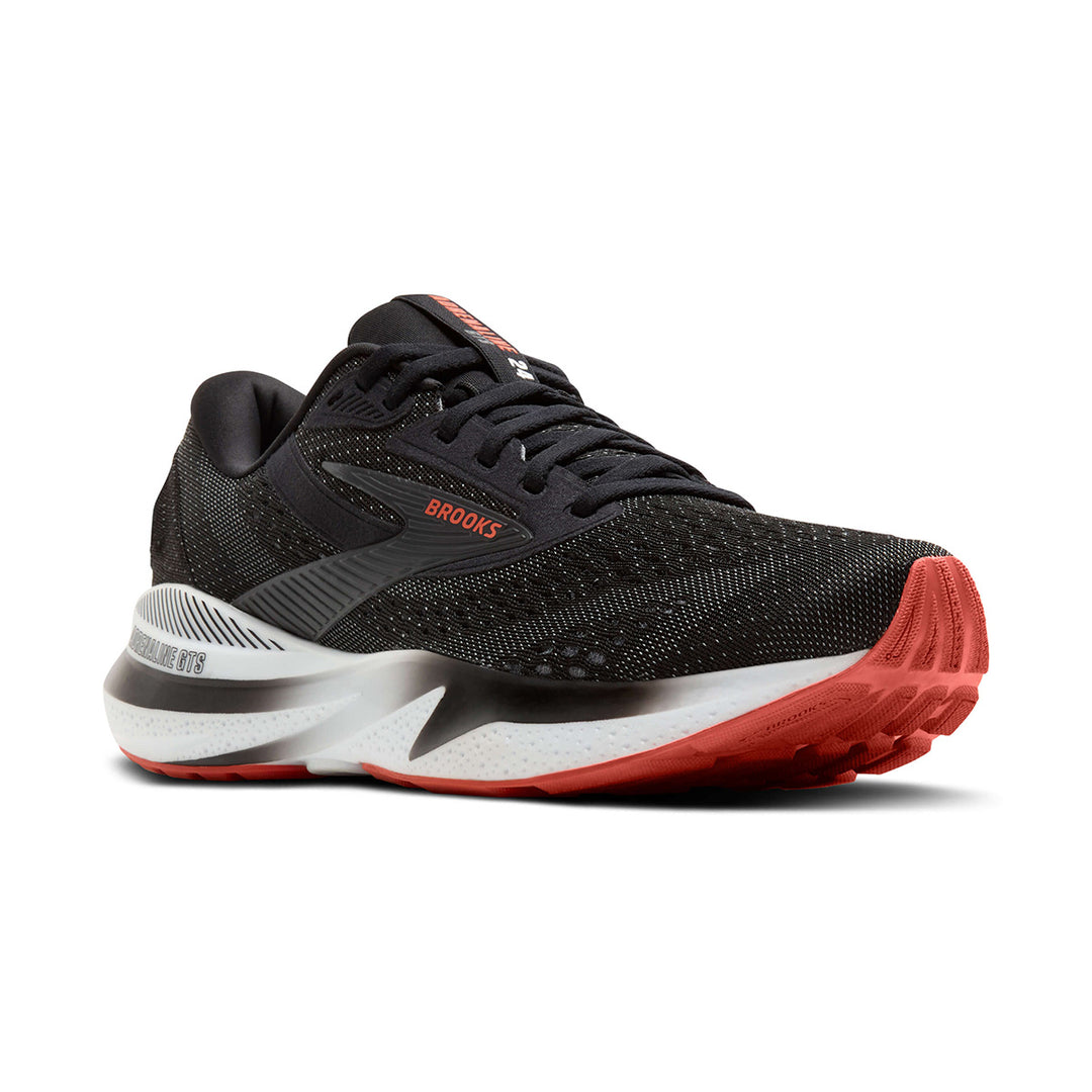 Brooks Adrenaline GTS 24 Mens Running Shoes - Black/grey/red front side
