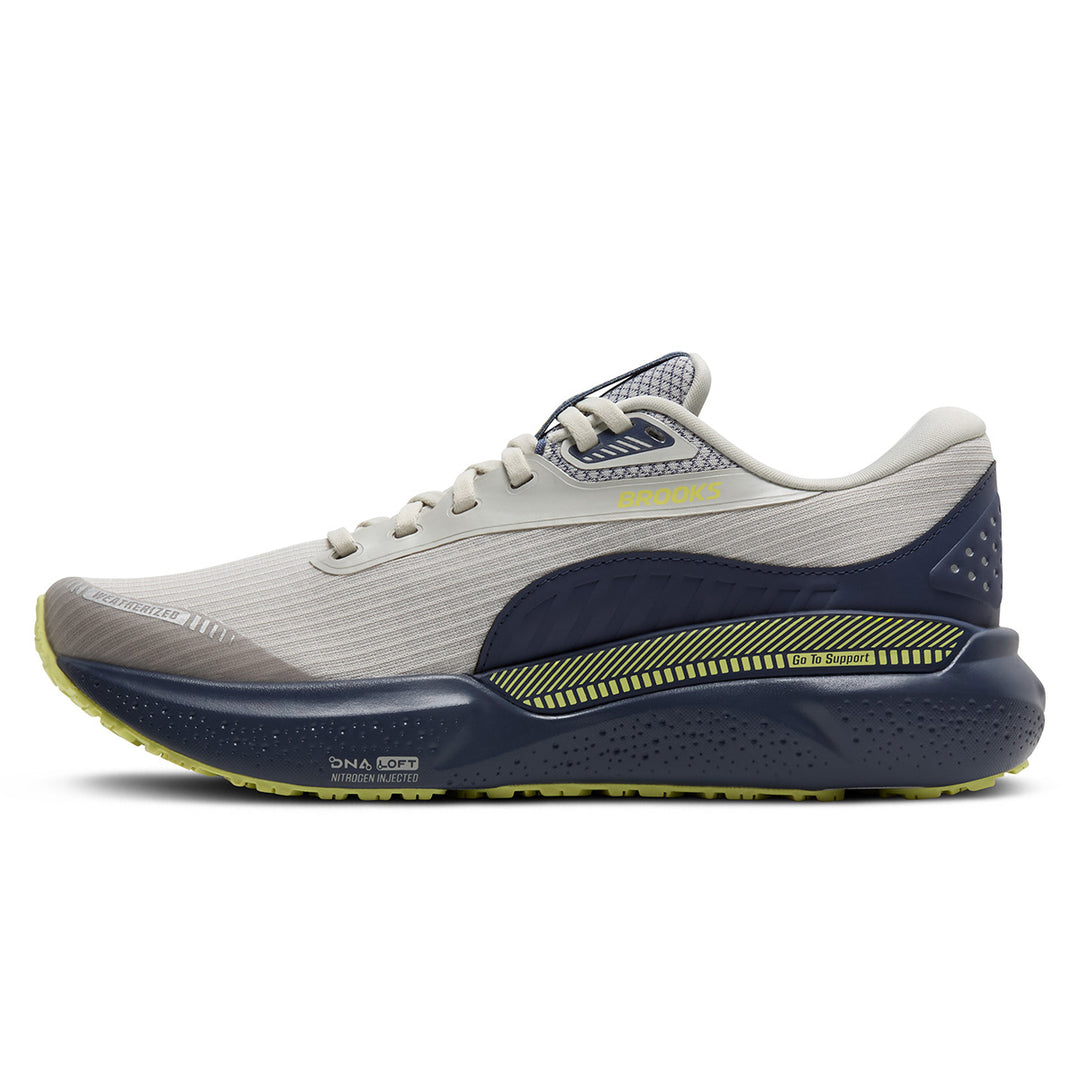 Brooks Adrenaline GTS 24 Weatherized Womens | Oyster/Nightshadow/Lime