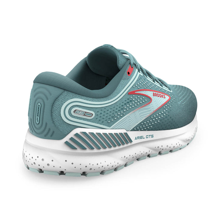 Brooks Ariel GTS 23 Womens running shoes Nile Blue back view