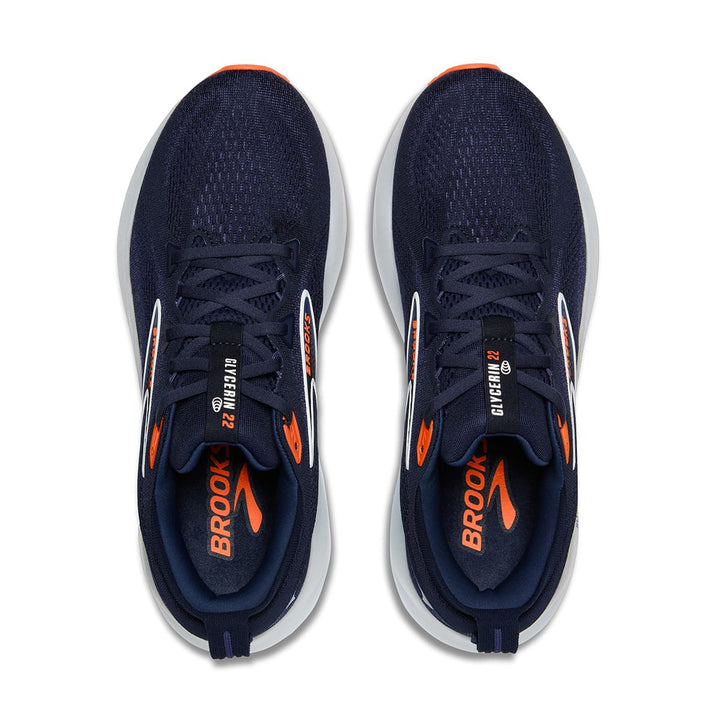 Brooks Glycerin 22 Mens | Peacoat/blue Ribbon/orange