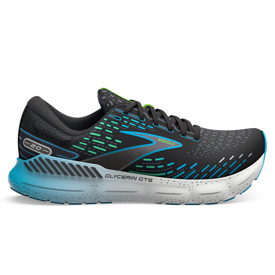 Brooks Glycerin GTS 20 Mens running shoes | Black/hawaiian Ocean
