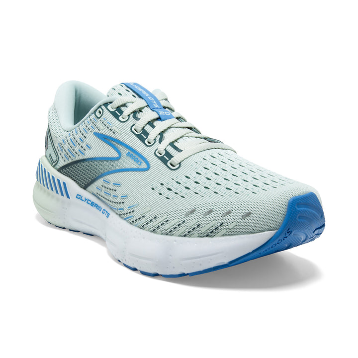 Brooks Glycerin GTS 20 Womens Running Shoes| Blue Glass | front 2