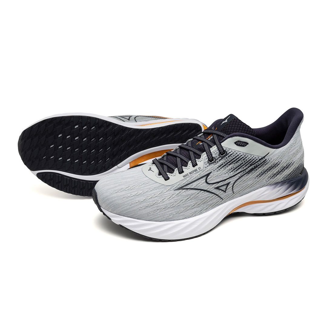 Mizuno Wave Inspire 21 Mens | Pearl Blue/Baritone Blue/Tangelo