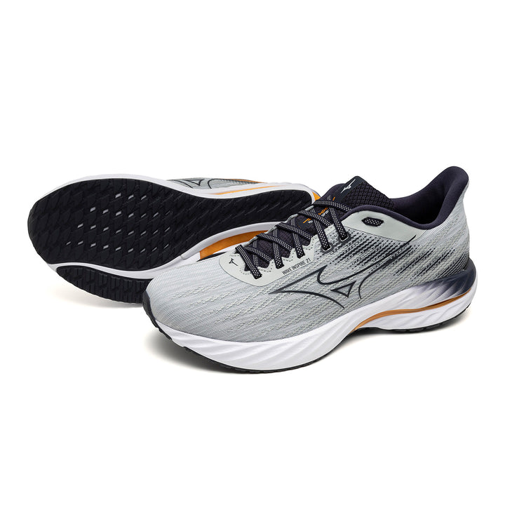 Mizuno Wave Inspire 21 Mens | Pearl Blue/Baritone Blue/Tangelo