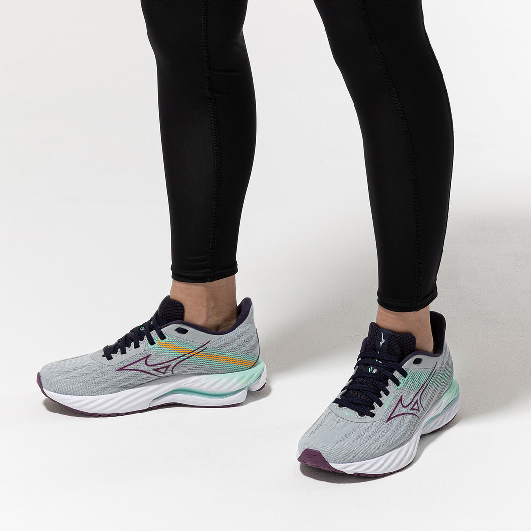 Mizuno Wave Inspire 21 Womens | Pearl Blue/Dark Purple/Ice Green