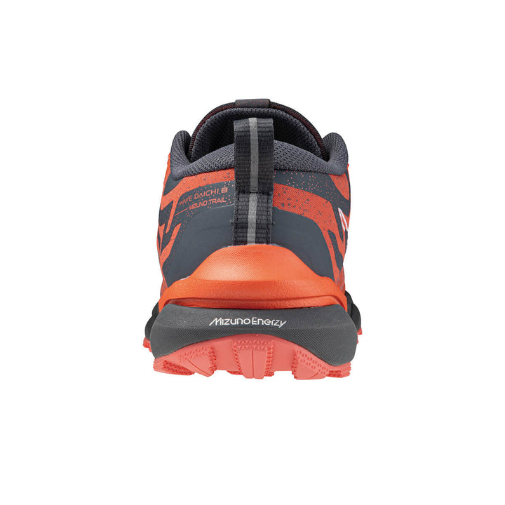 Mizuno Wave Daichi 8 Womens Trail shoes Hot Coral back