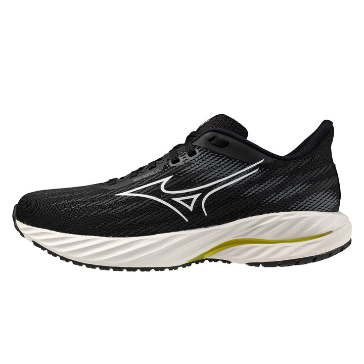Mizuno Wave Inspire 21 Womens | Black/White/Vibrant Yellow