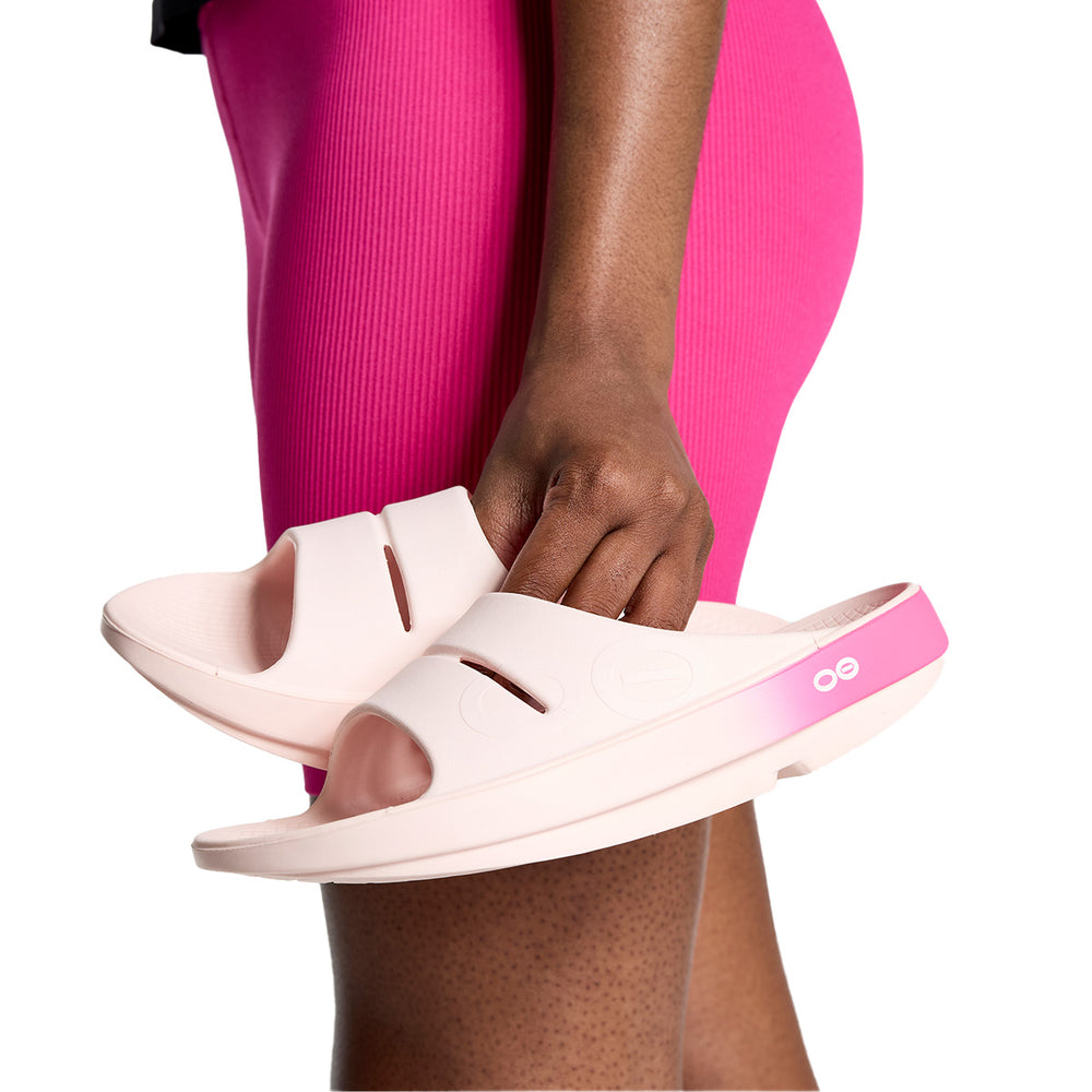 Oofos Ooahh Sport Slide Womens sport sandals | Blush Fade