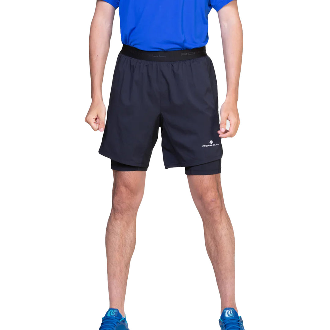 Ronhill Tech 7" Twin Short Mens | All Black
