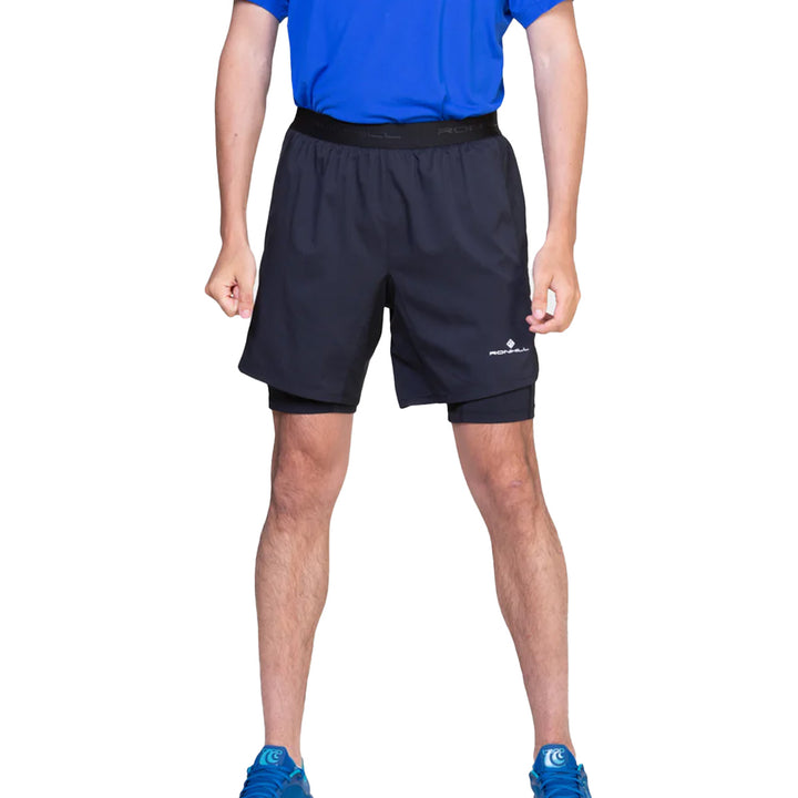 Ronhill Tech 7" Twin Short Mens | All Black