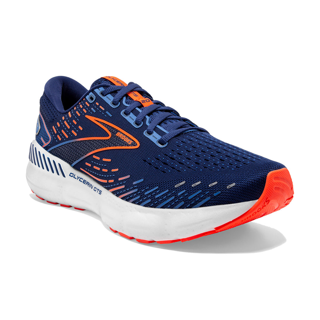 Brooks Glycerin GTS 20 Mens | Blue Depths/palace Blue/orange