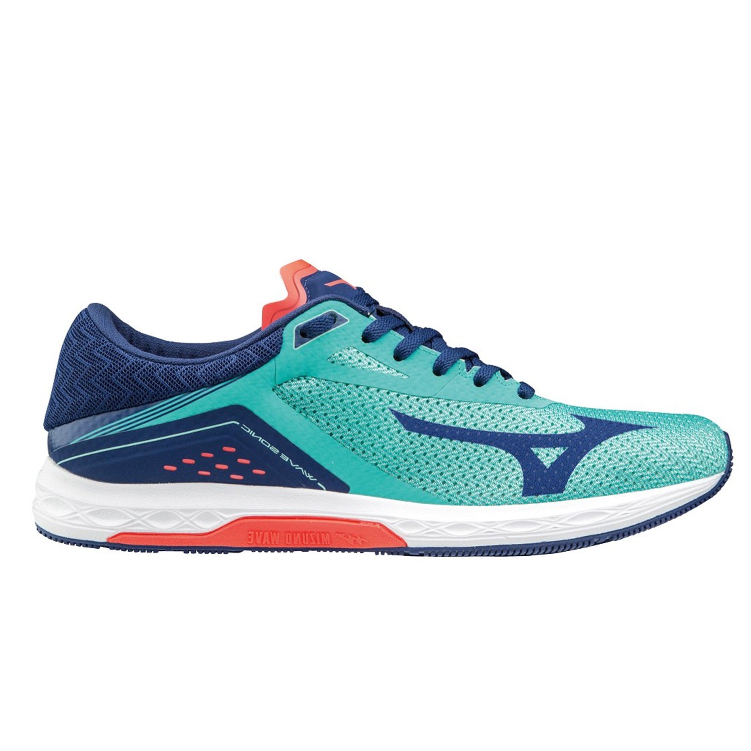 Mizuno Wave Sonic Womens Turquoise/Blue/Coral - Main Image