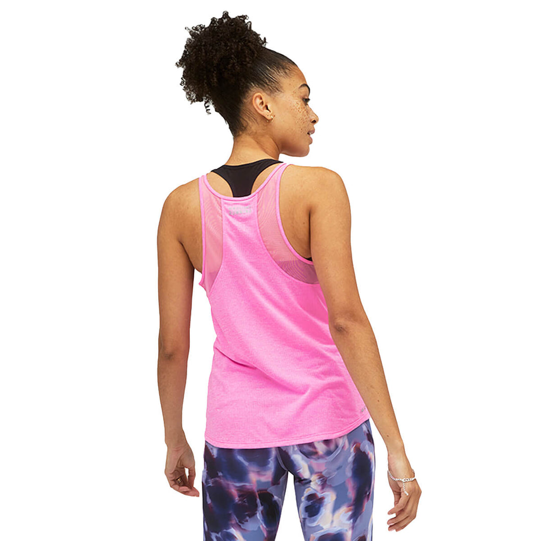 New Balance Printed Impact Run Tank Womens | Vibrant Pink