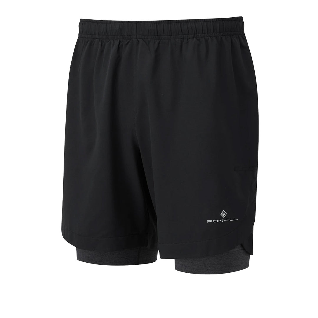 Ronhill Life 7" Twin Short Mens | All Black