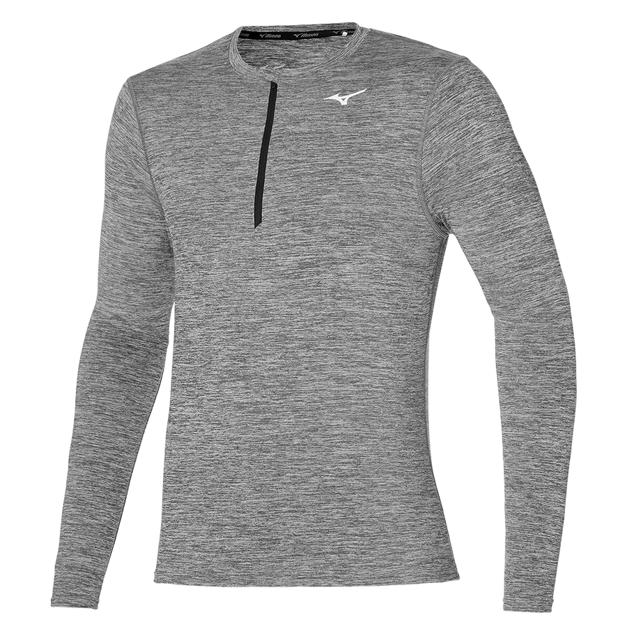 Mizuno Impulse Core Long Sleeve Half Zip Mens Magnet Alexandra Sports