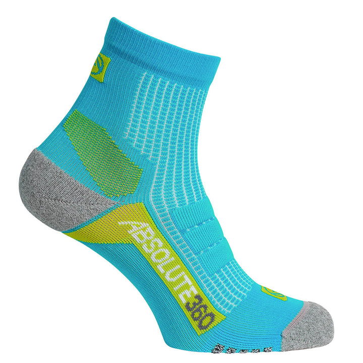 Absolute 360 Performance Running Socks Quarter blue lime