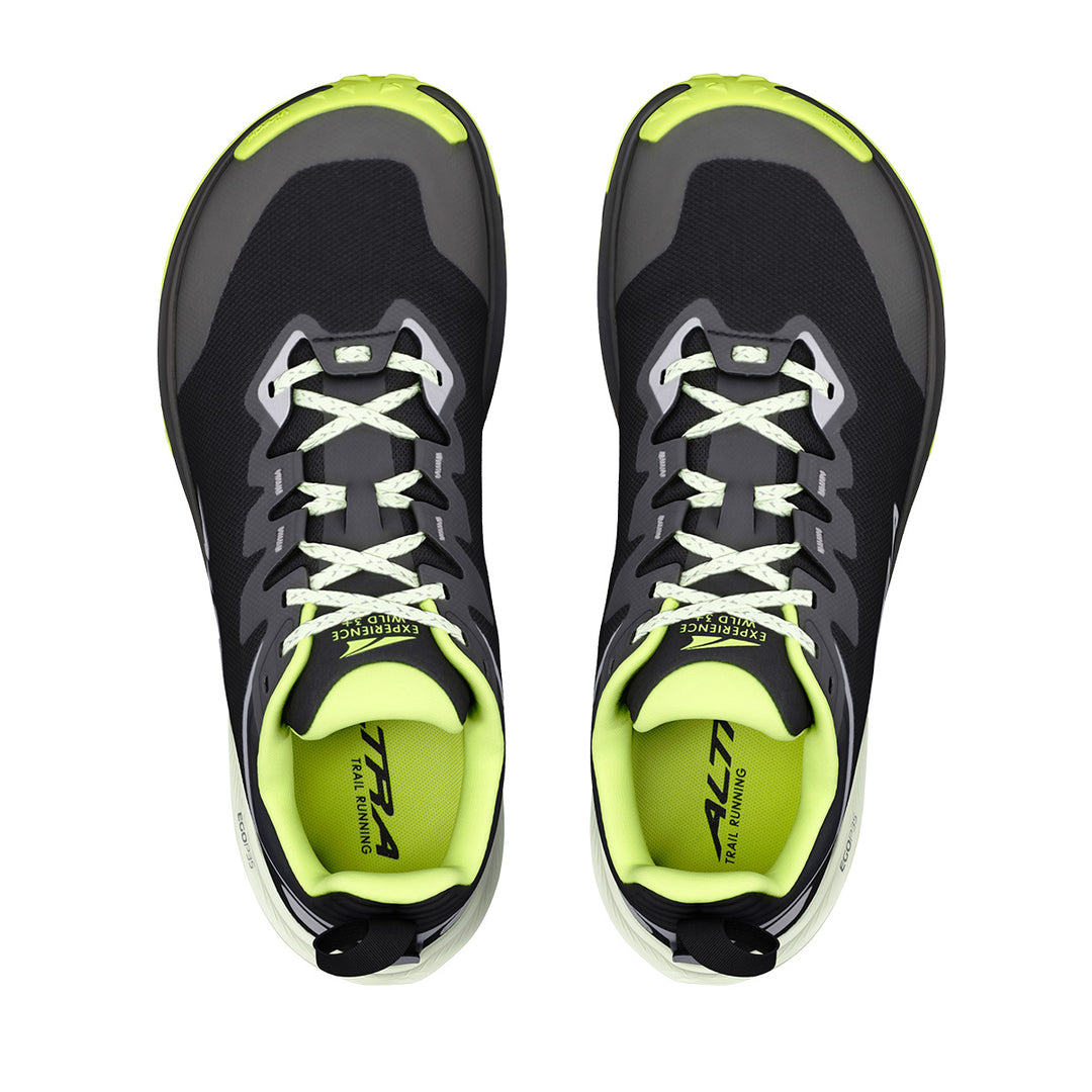 Altra Experience Wild 3+ Mens | Black/silver/acid Lime
