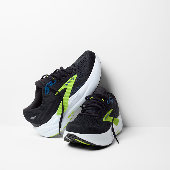 Brooks Ghost Max 3 Mens | Black/Navy/Acid Lime
