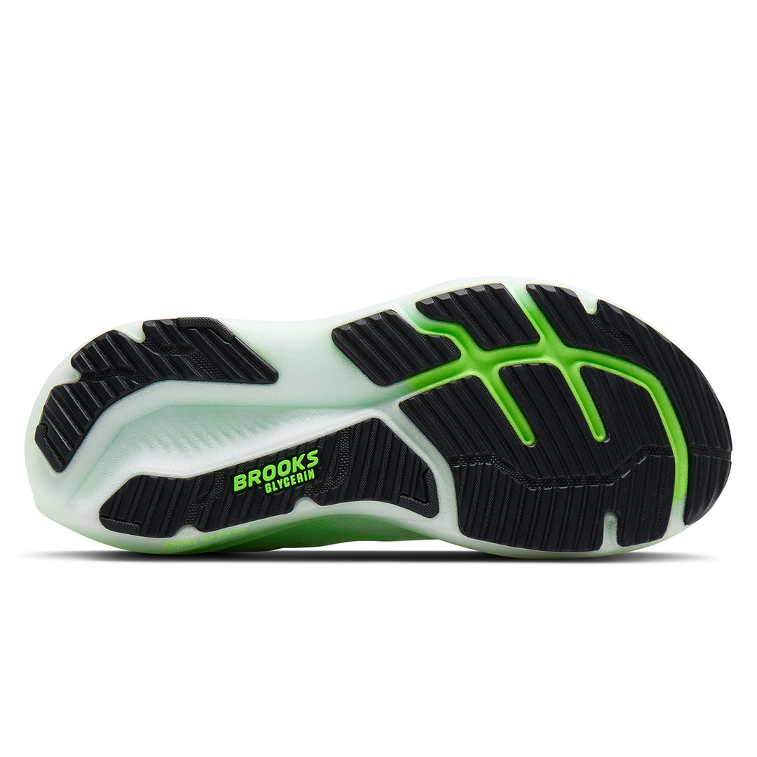 Brooks Glycerin 23 Mens | White/phantom/green Gecko