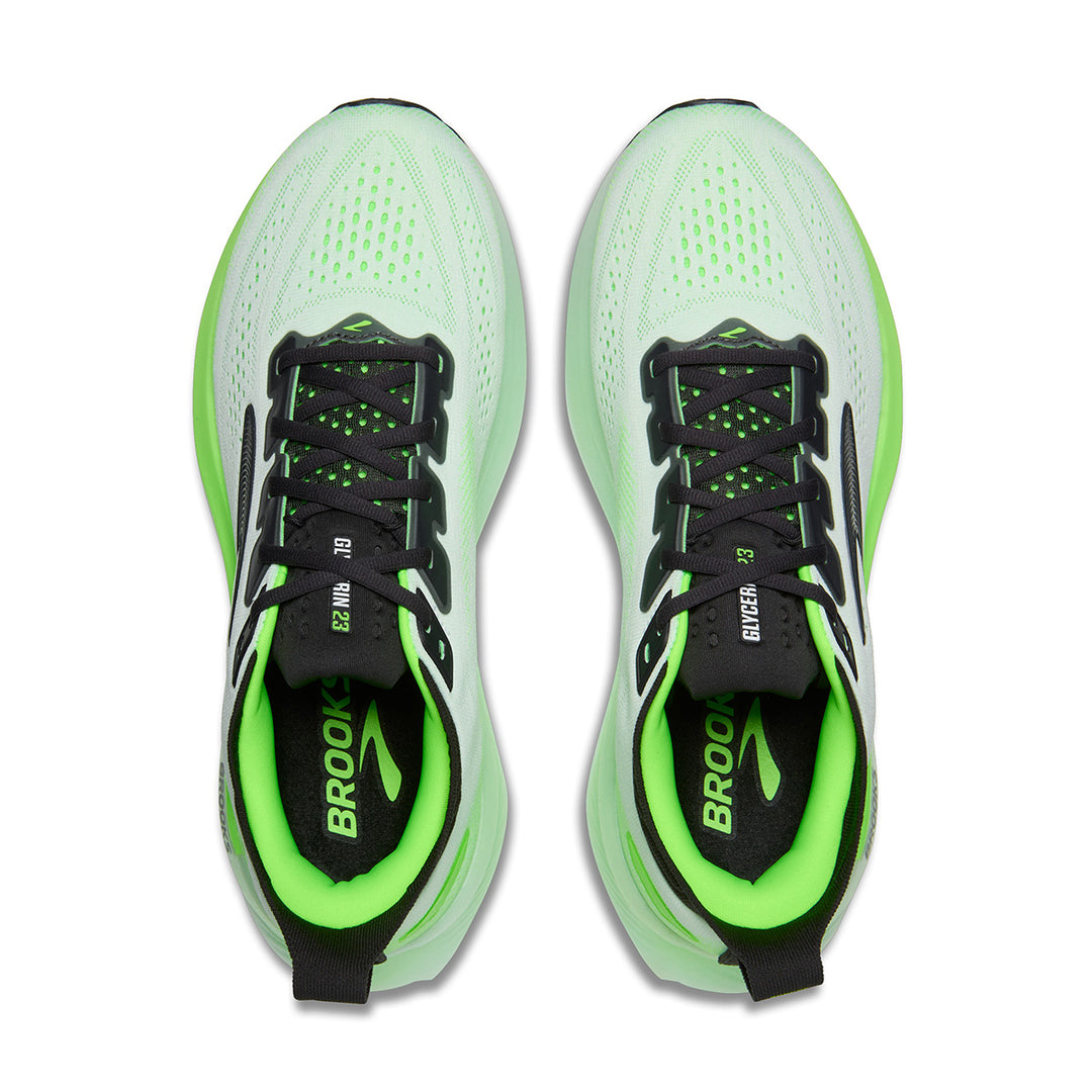 Brooks Glycerin 23 Mens | White/phantom/green Gecko