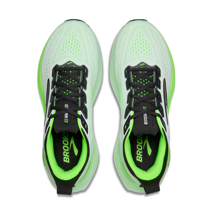 Brooks Glycerin 23 Mens | White/phantom/green Gecko
