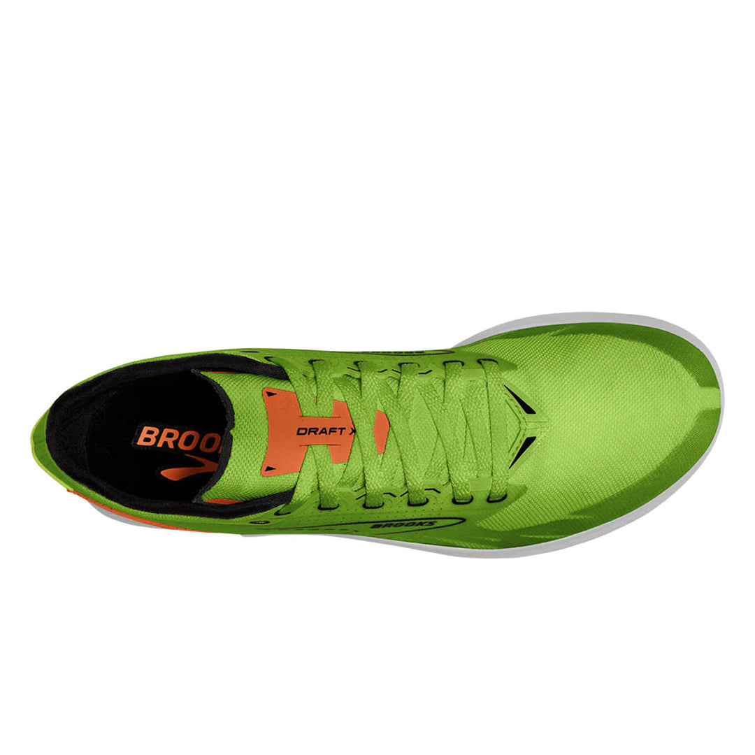 Brooks Draft XC Cross Country | Green Gecko/red Orange/ White