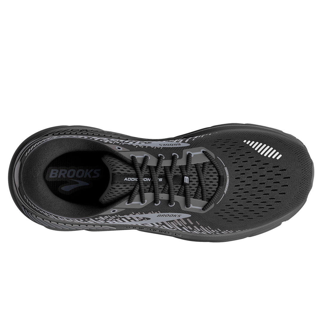 Brooks Addiction GTS 15 Mens running shoes | Black | top view