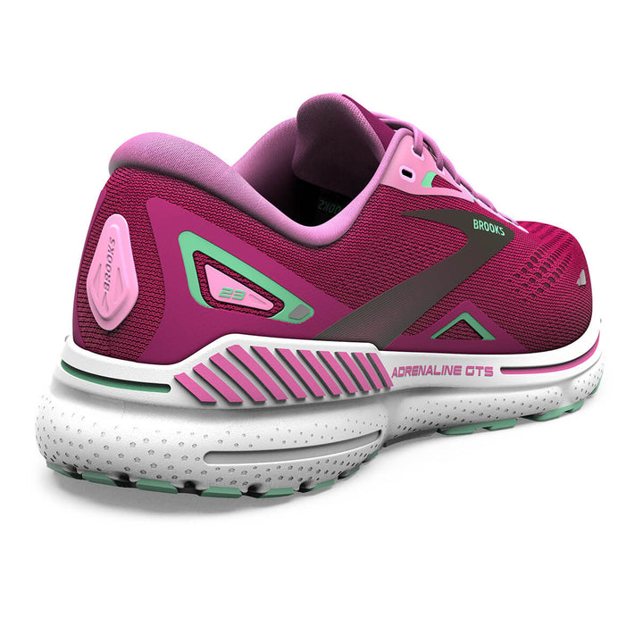 Brooks Adrenaline GTS 23 Womens Running Shoes | Pink/festival Fuchsia | back view