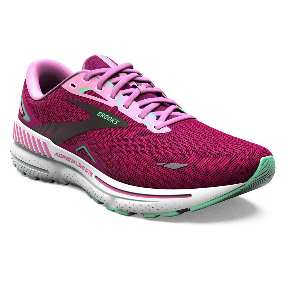 Brooks Adrenaline GTS 23 Womens Running Shoes | Pink/festival Fuchsia | front view