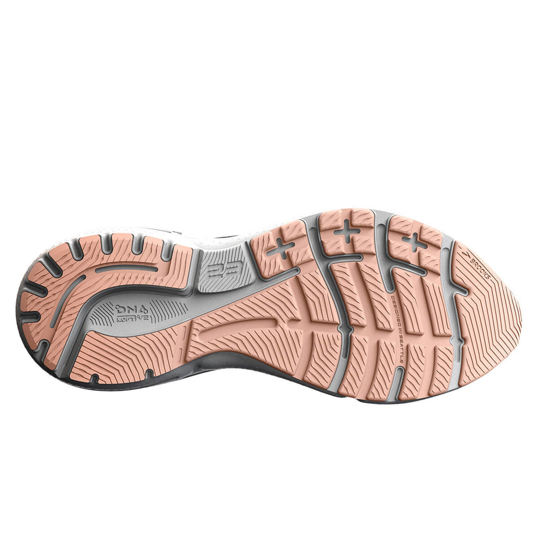 Brooks Adrenaline GTS 23 Womens Running Shoes | Peacoat/tangerine | sole