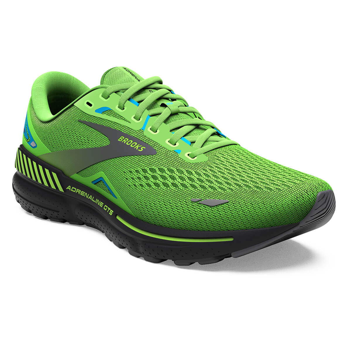 Brooks Adrenaline GTS 23 Mens Green Gecko grey atomic Blue Alexandra Sports