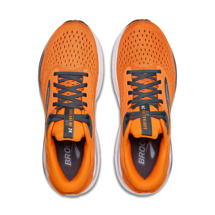 Brooks Adrenaline GTS 24 Mens Running Shoes - Orange/ebony/country Blue top