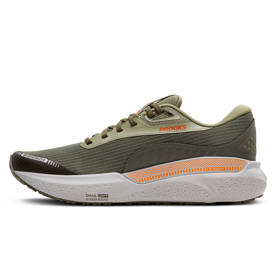 Brooks Adrenaline GTS 24 Weatherized Mens | Green/Gray/Orange