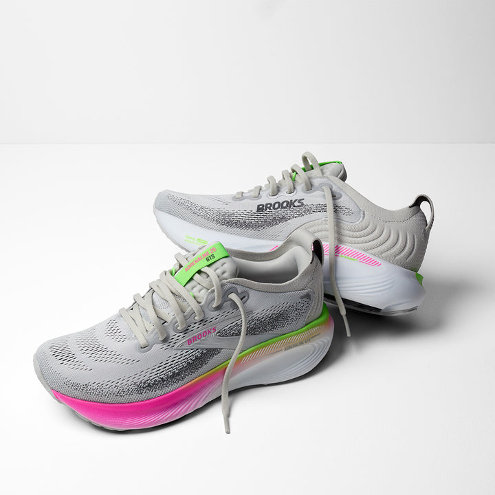 Brooks Adrenaline GTS 25 Womens | Oyster/pink/green