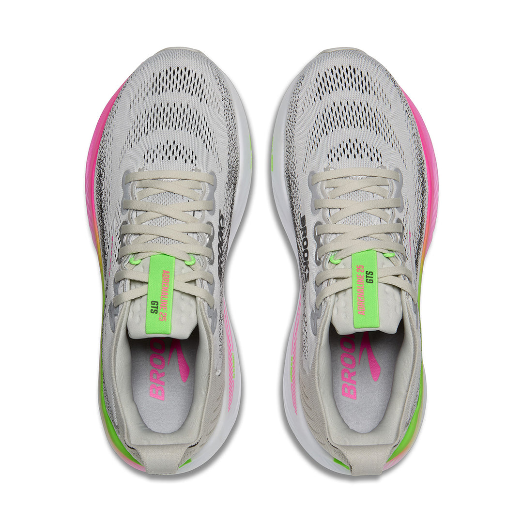 Brooks Adrenaline GTS 25 Womens | Oyster/pink/green