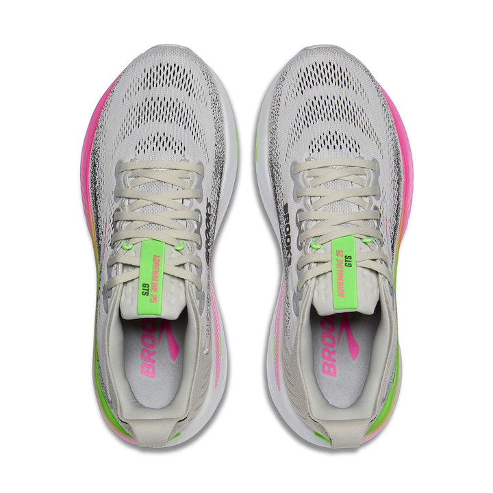 Brooks Adrenaline GTS 25 Womens | Oyster/pink/green