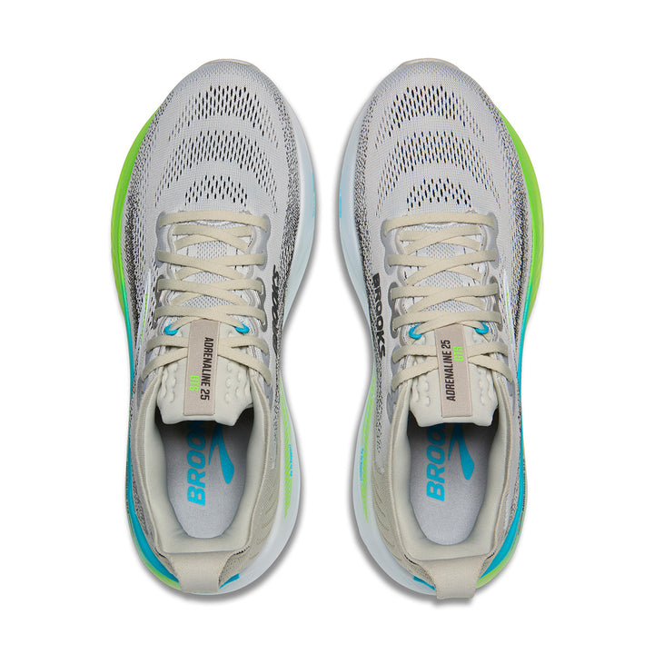 Brooks Adrenaline GTS 25 Mens | Oyster/green Gecko/blue