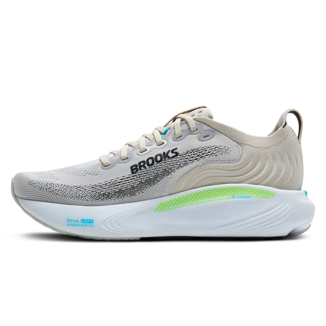Brooks Adrenaline GTS 25 Mens | Oyster/green Gecko/blue