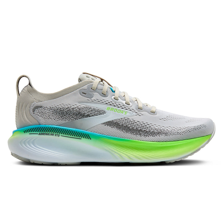 Brooks Adrenaline GTS 25 Mens | Oyster/green Gecko/blue