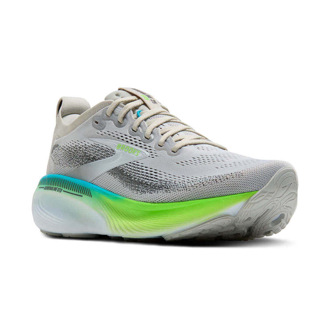 Brooks Adrenaline GTS 25 Mens | Oyster/green Gecko/blue