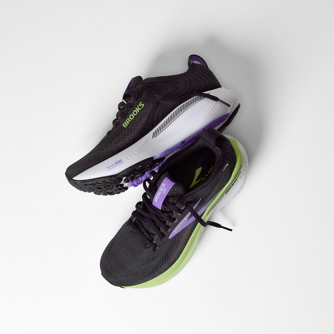 Brooks Adrenaline GTS 25 Womens | Black/blackened Pearl/purple