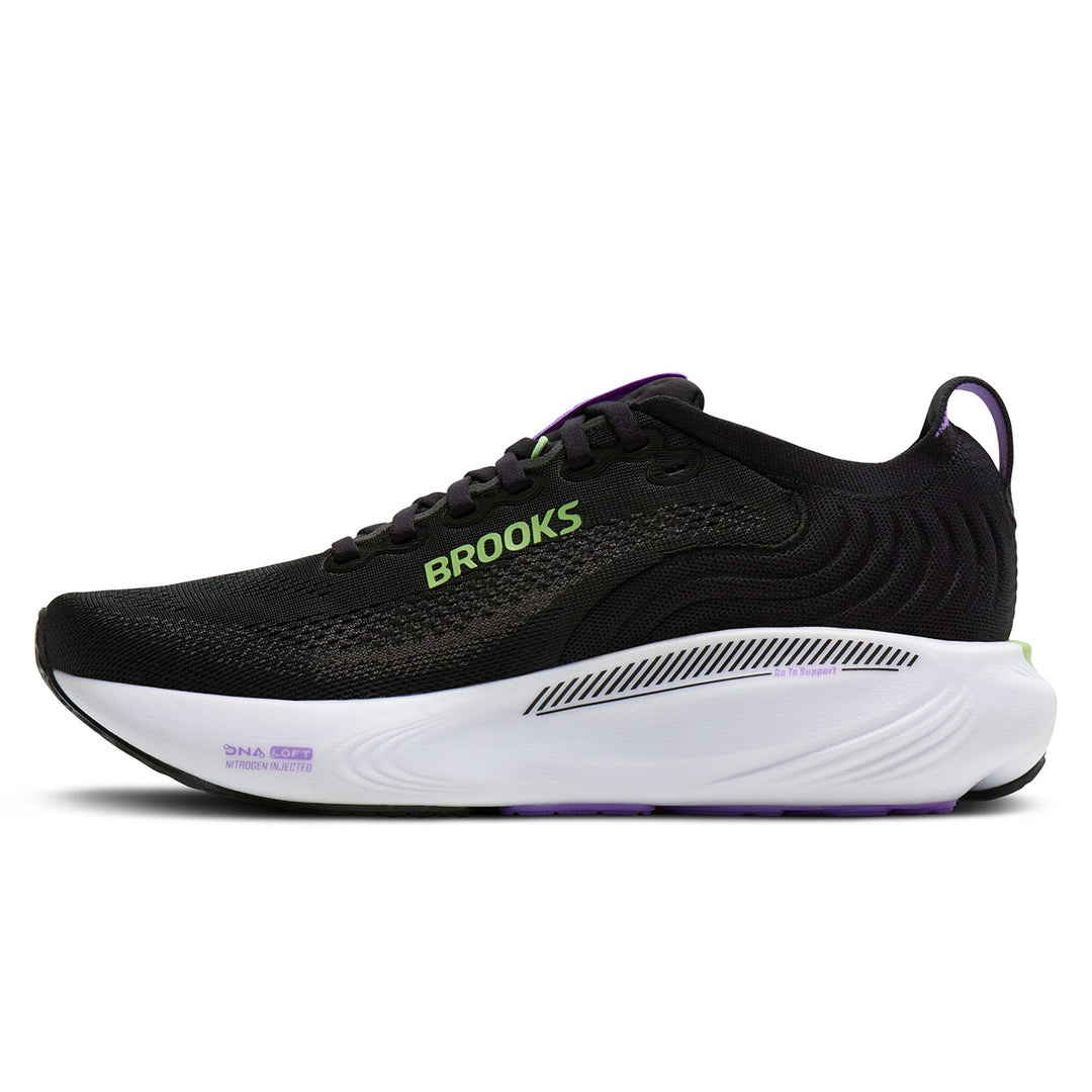 Brooks Adrenaline GTS 25 Womens | Black/blackened Pearl/purple
