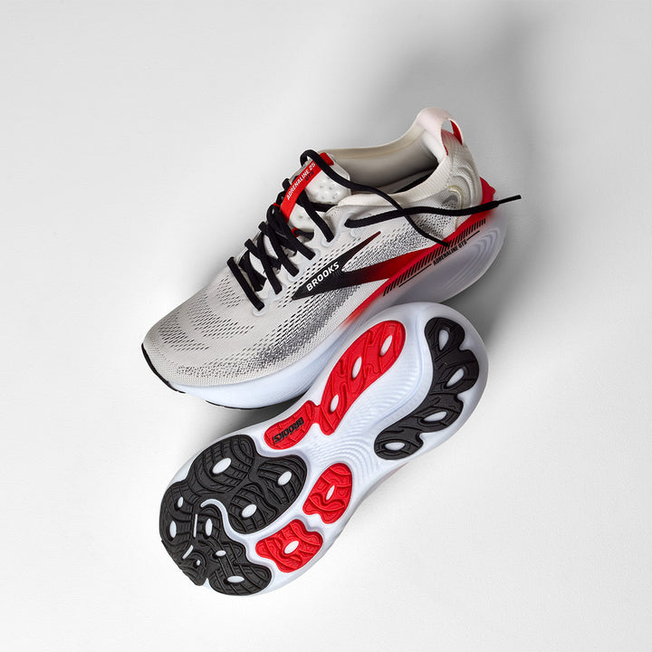Brooks Adrenaline GTS 25 Mens | White/black/red