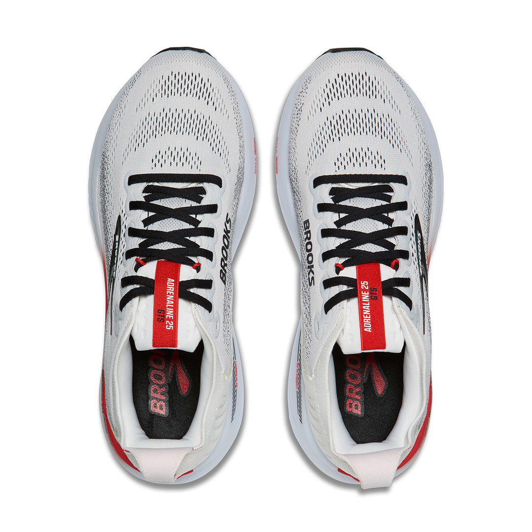 Brooks Adrenaline GTS 25 Mens | White/black/red