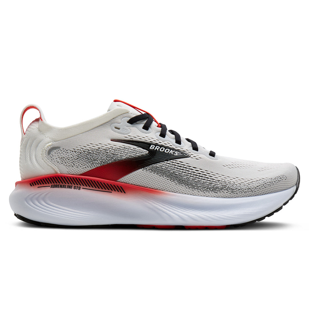 Brooks Adrenaline GTS 25 Mens | White/black/red