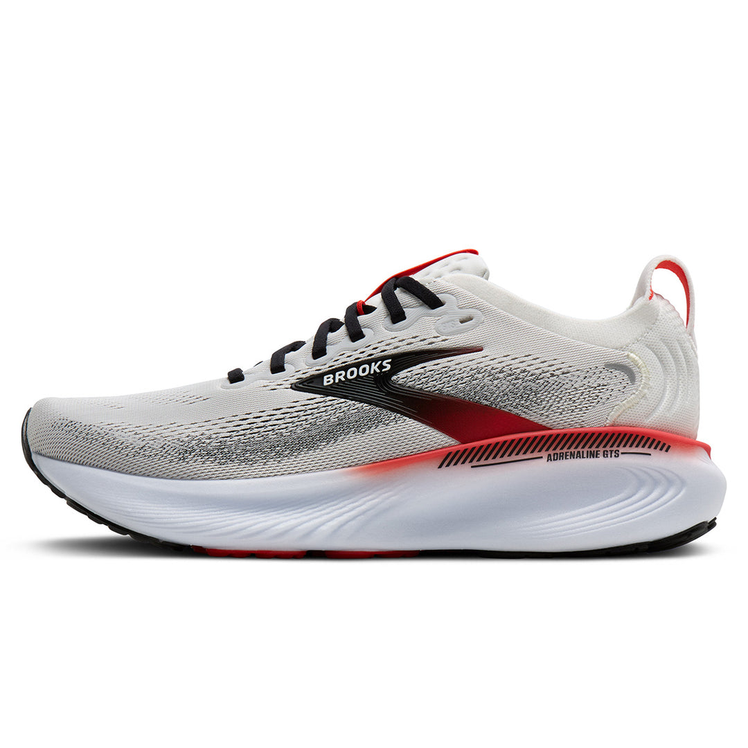 Brooks Adrenaline GTS 25 Mens | White/black/red