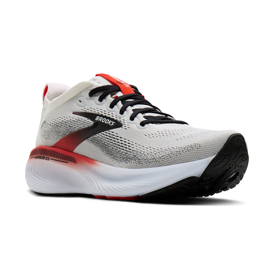 Brooks Adrenaline GTS 25 Mens | White/black/red