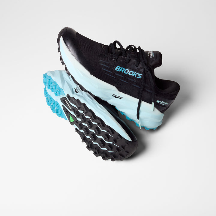 Brooks Cascadia 19 GTX Womens | Black/Ebony/Blue Flower