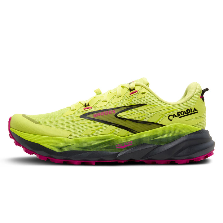 Brooks Cascadia 19 Womens | Sunny Lime/black/magenta